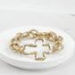 Chunky Chain Cross Bracelet