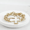 Chunky Chain Cross Bracelet