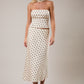 Polka Dot Mid Rise Maxi Skirt