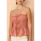 Cherry Basket Smocked and Flared Tube Top