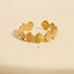 Aquelle 18K Gold Non-Tarnish Shell Band Open Ring