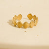 Aquelle 18K Gold Non-Tarnish Shell Band Open Ring