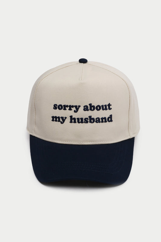 Sorry About My Husband Navy Two Tone Baseball Cap