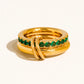 Justine 18K Gold Non-Tarnish Cz Double Hoop Ring