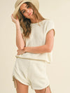 Contrasted Detail Knitted Top