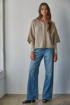 Knit Sweater Quarter Sleeve Button Up Cardigan Top