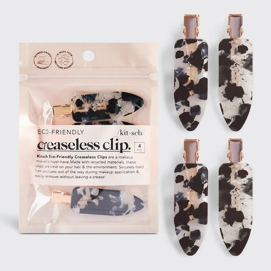 Creaseless Clips 4pc Set - Black Terrazzo