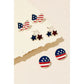 Assorted American Themed Stud Earrings Set