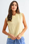 Open-Back Knitted Sleeveless Sweater Vest