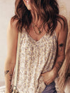 Boho Floral Spaghetti Straps Tank Top