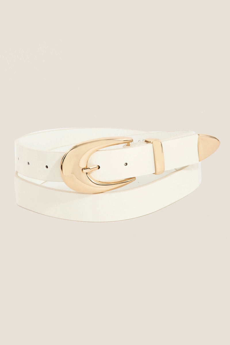 Sleek Faux Leather Belt