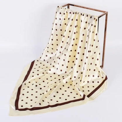 Large Polka Dot Print Bandana Scarf