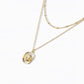 Cowboy Hat Figure Pendant Double Layer Necklace