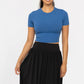 Essential Micro-Ribbed Athleisure Baby Tee