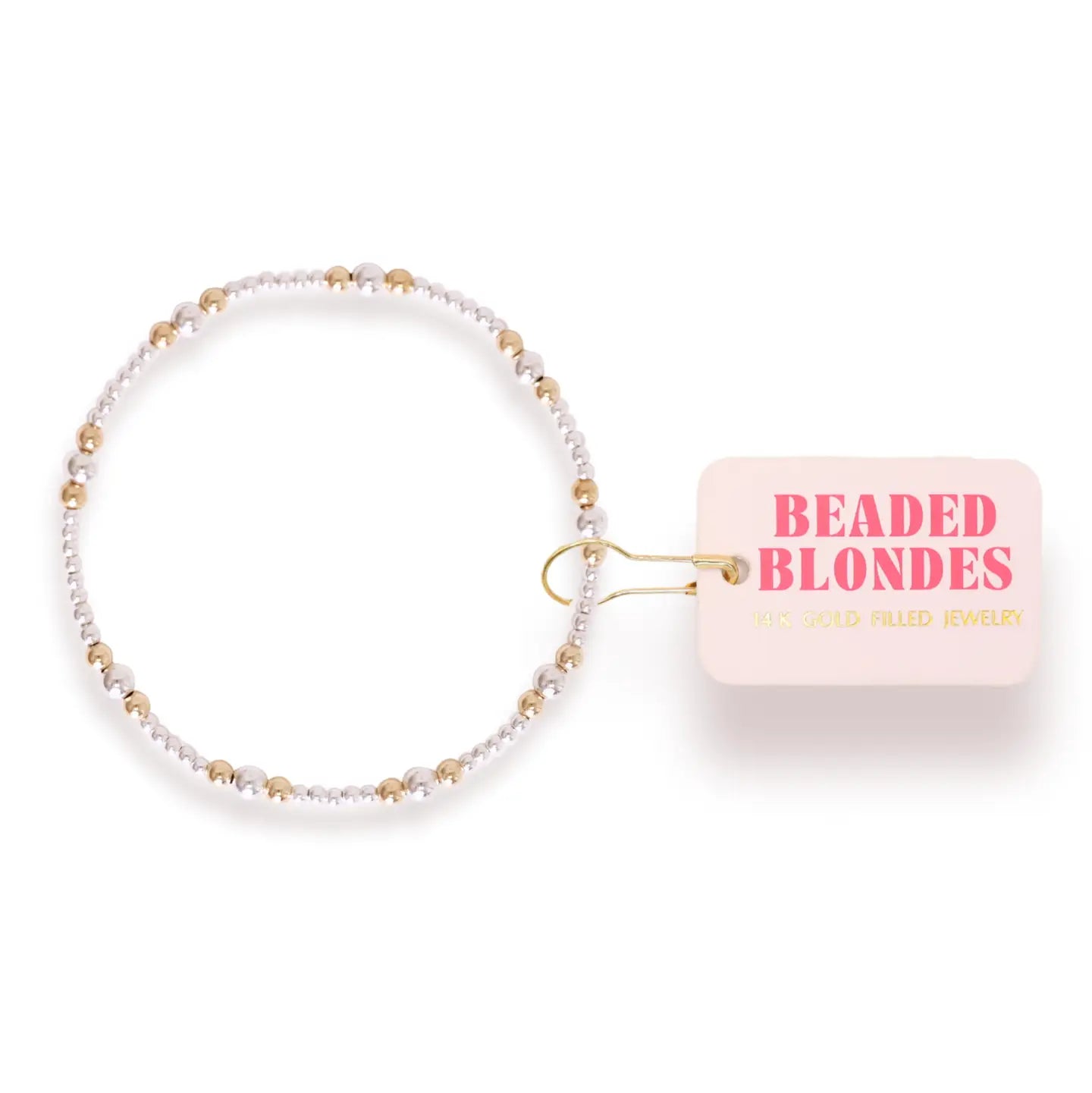 Dainty Sutton Bracelet in Silver with Gold