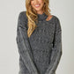 Cutout Mock Neck Sweater Top
