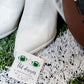 Colored acrylic footballs earrings