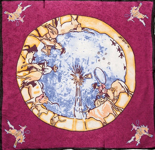 Raspberry Windmill Limited Edition Silk Scarf