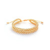 Stacked Gold Plated Stainless Steel Gold Beaded Bracelet