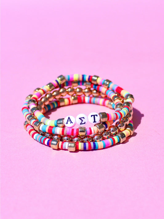 Alpha Sigma Tau Miley Sorority Bracelet Stack