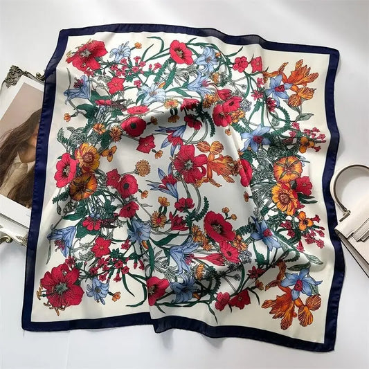 Large Floral Print Bandana Scar