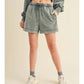 High Waisted Mineral Wash Shorts