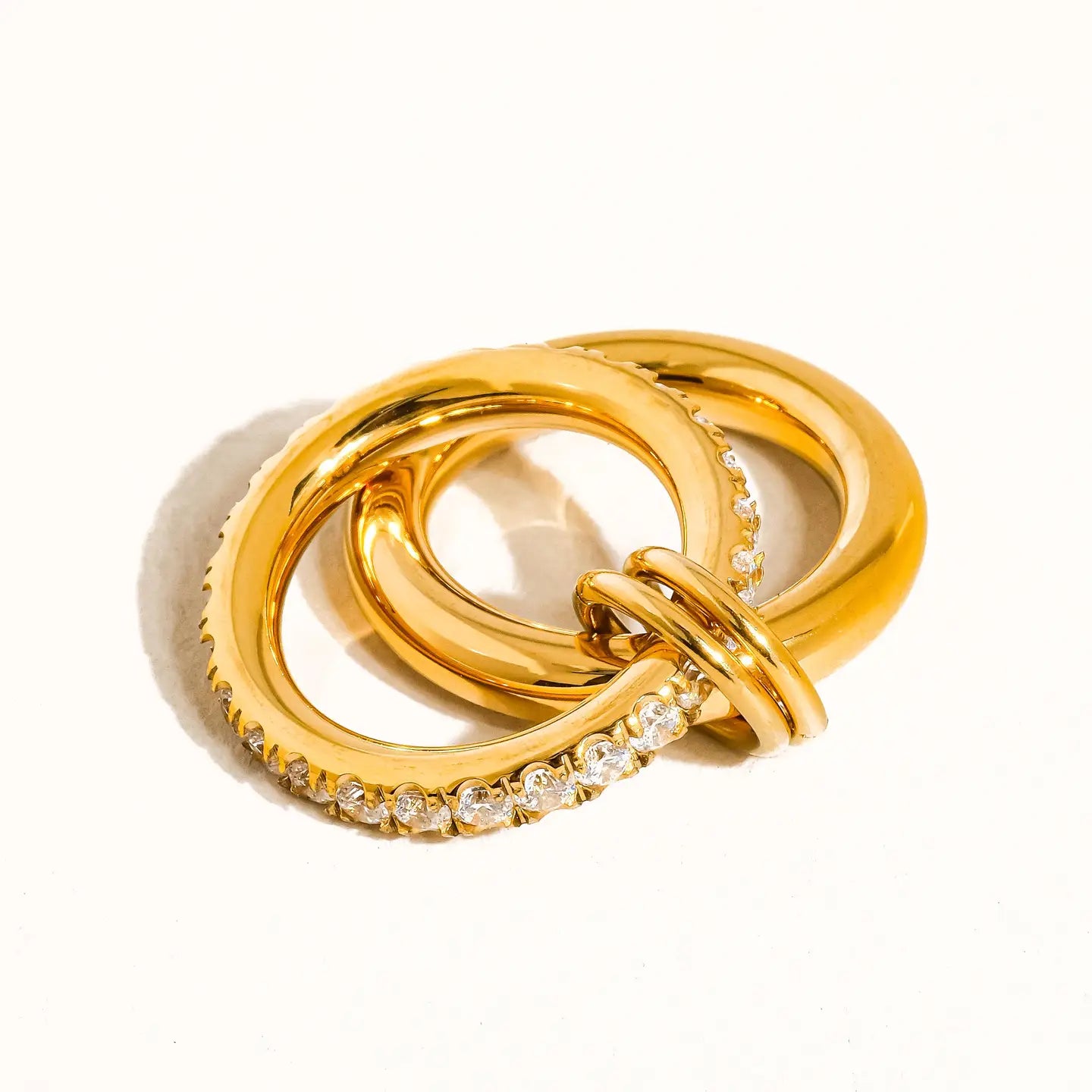 Justine 18K Gold Non-Tarnish Cz Hoop Ring