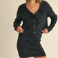 A Sequins Fuzzy Soft Sweater Cardigan and Skirt Set