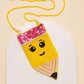Sequin & Seed Beaded Crossbody Smiley Pencil Bag