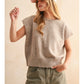 Loose Fit Short Sleeve Sweater Top