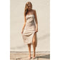 Fair Play Ruched and Slit Midi Dress
