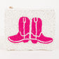 Pink Seed Beaded Coin Purse