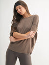 Cotton Blend Mineral Wash Waffle Short Sleeve Tee