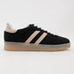 Christi Black Double Stripe Design Sneakers