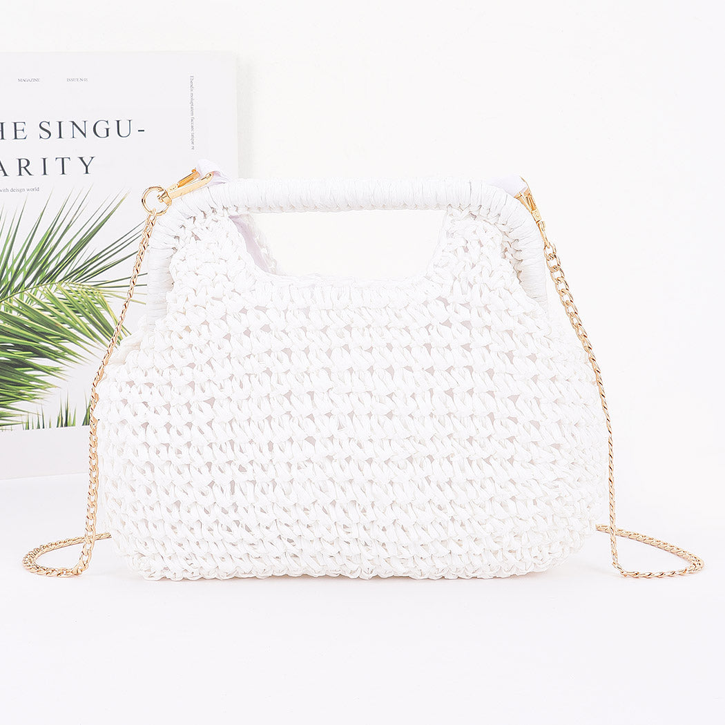 Handmade Faux Straw Clutch