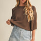 Raglan Short Sleeve Sweater