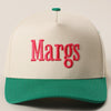 Margs Embroidered Canvas Two-Tone Trucker Hat