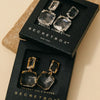 Secret Box Gold Dipped Large Faceted Gem Dangle Earrings