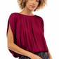 Grecian Drape Bubble Blouse