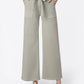 Super High Rise Self Tie Belt Wide Leg Jeans