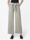 Super High Rise Self Tie Belt Wide Leg Jeans