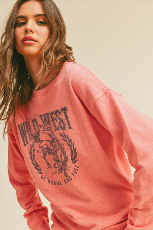 Wild West Cowboy Graphic Sweatshirt