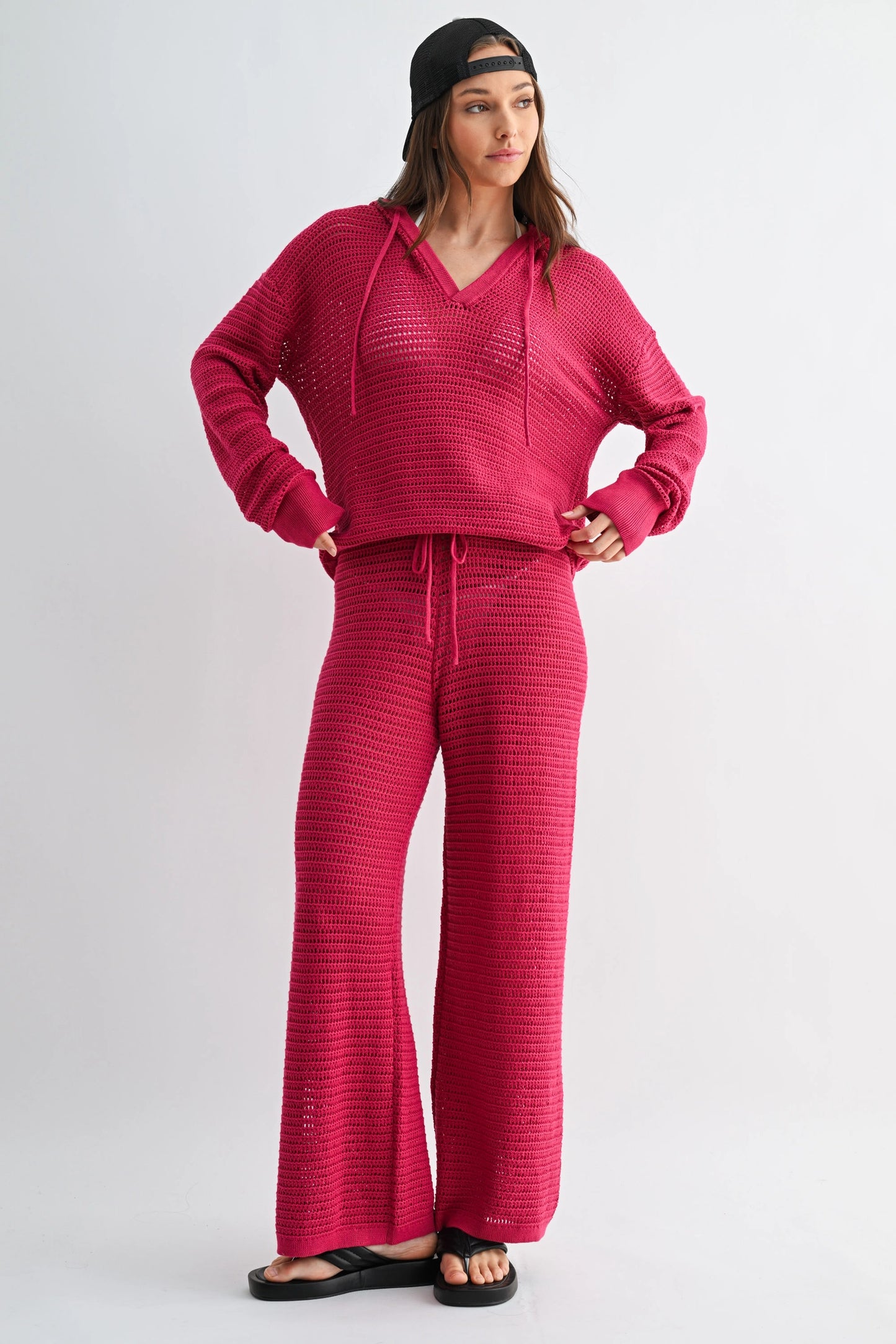 Breezy Crochet Wide-Leg Pants