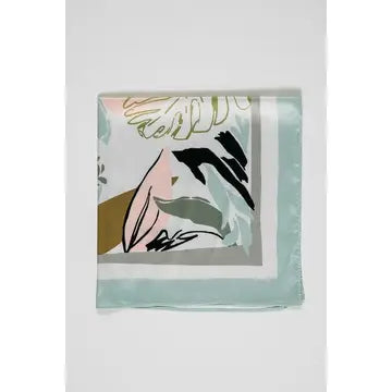 Pretty Print Silky Feel Bandana Scarf
