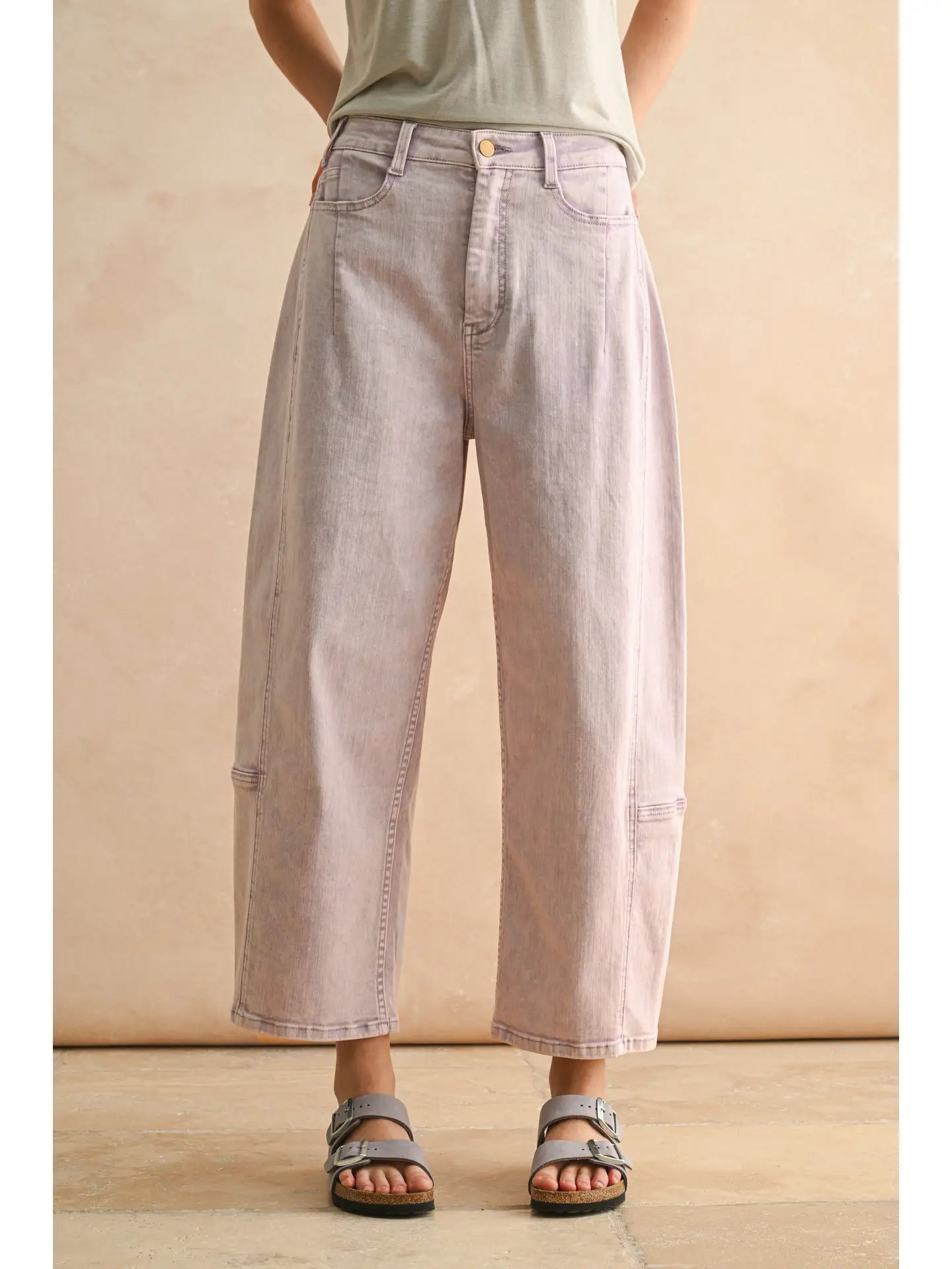 Pop Color Barrel Pants