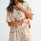 Floral Short Sleeve Top and Shorts Set