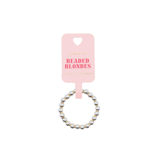 Lauren Beaded Band in Silver