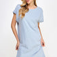 Blank Mineral Washed Short Sleeve Mini Dress