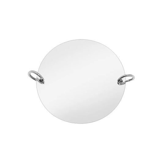 18K Gold Polished Blank Stainless Steel Round Pendant