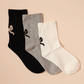 Knit Bow Mid Calf Socks